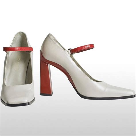 prada white wedding shoes|Prada shoes with red soles.